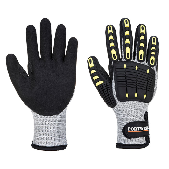 Anti Impact Cut Resistant Therm Glove - Gray/Black