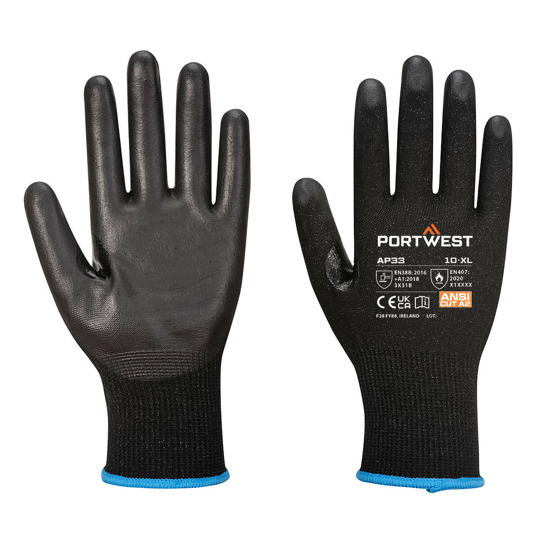 LR15 PU Touchscreen Glove PK12 - Black