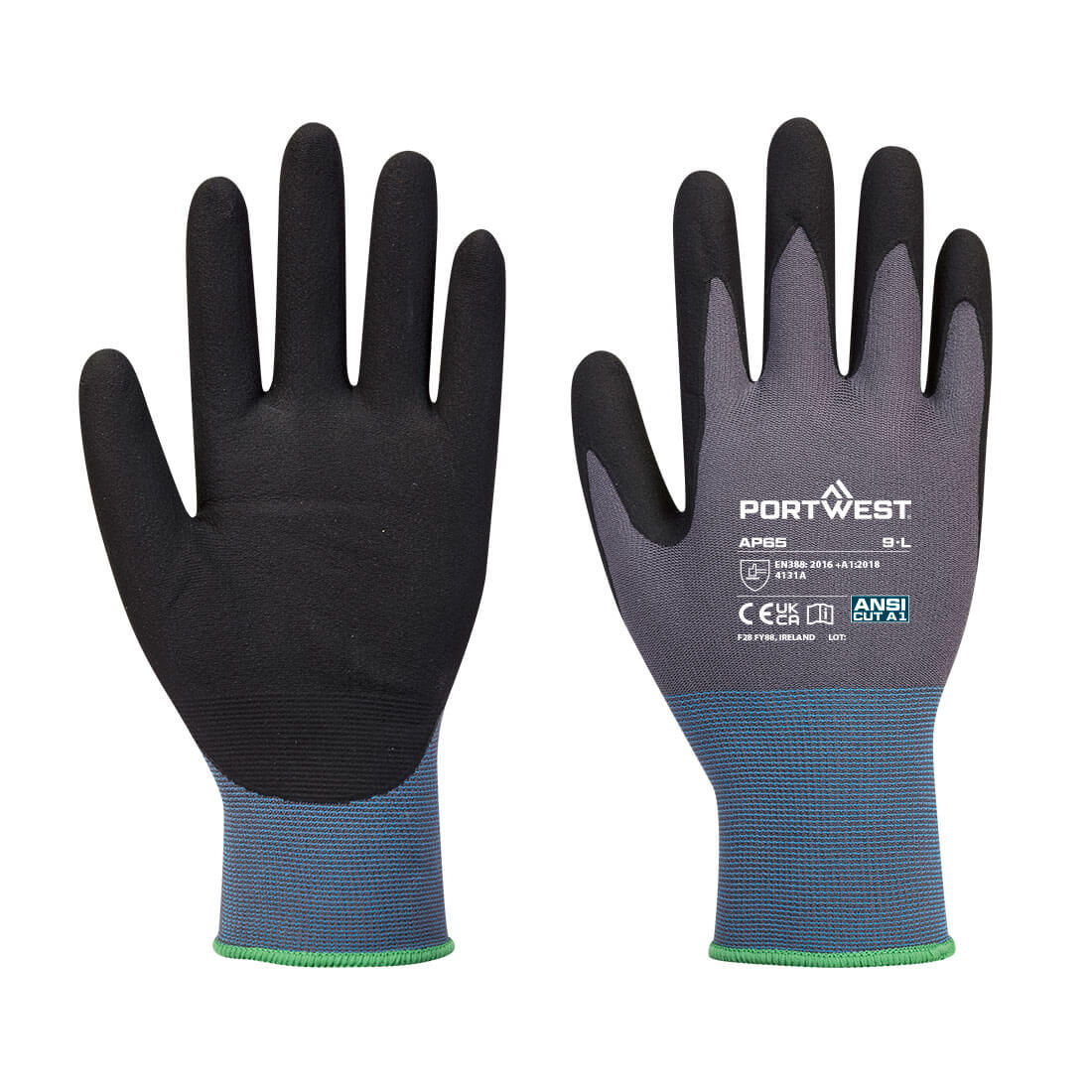 NPR Pro Nitrile Foam Glove - Black/Gray