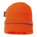 Reflective Trim Knit Hat Insulatex Lined - Orange