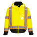 Hi-Vis X Back Contrast Tape Winter Bomber Jacket - Yellow/Black