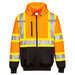 Hi-Vis X Back Contrast Tape Hoodie - Orange