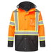 Hi-Vis X Back Contrast Tape Winter Jacket - Orange/Black