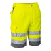 Hi-Vis Polycotton Shorts - Yellow/Gray