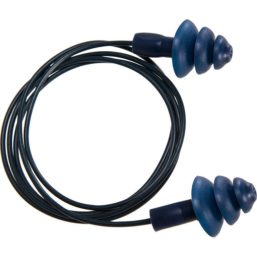 Detectable TPR Corded Ear Plugs (50 pairs) - Blue