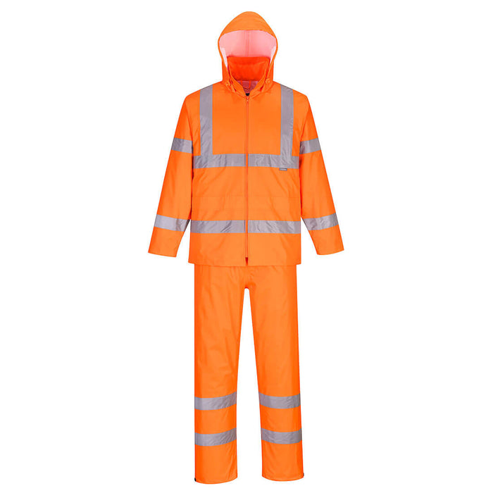 Hi-Vis Packaway Rainsuit - Orange