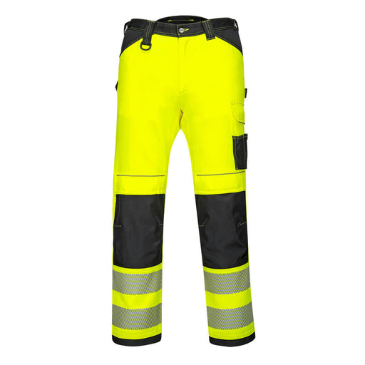 PW3 Hi-Vis Women's Stretch Work Pants - Yellow/Black