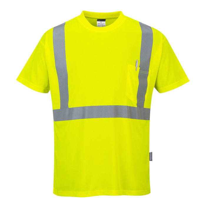 Hi-Vis Pocket T-Shirt - Yellow