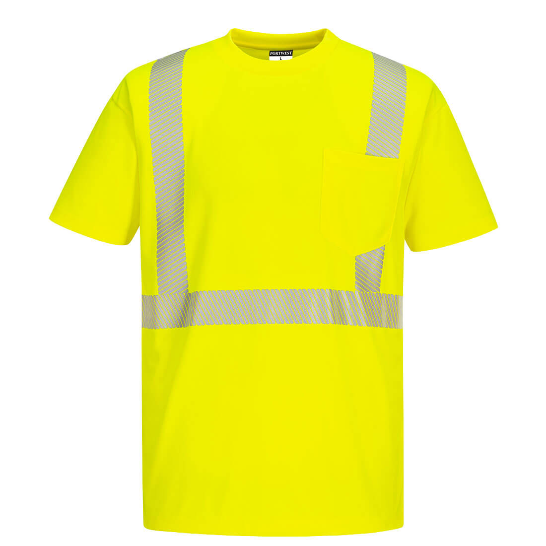 Segmented Tape Short Sleeve T-Shirt - Yellow