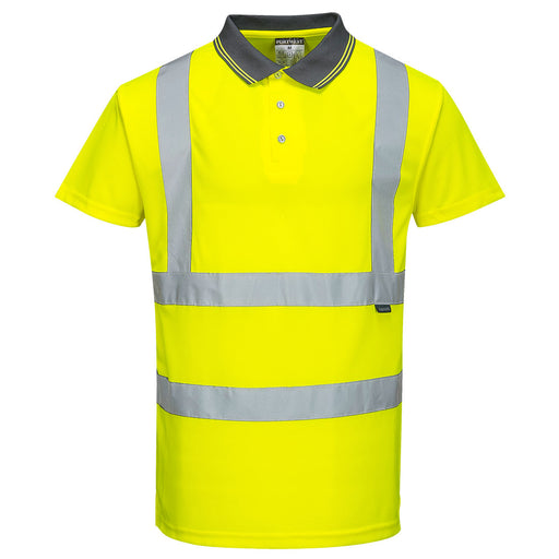 Hi-Vis Short Sleeve Polo Shirt - Yellow