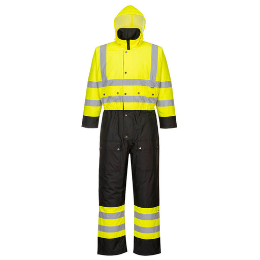 Hi-Vis Contrast Coverall - Yellow/Black