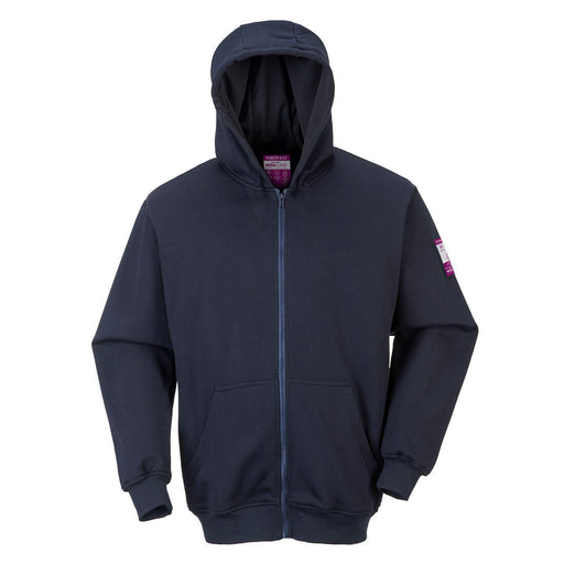 FR Zipper Front Hooded Sweatshirt - Navy