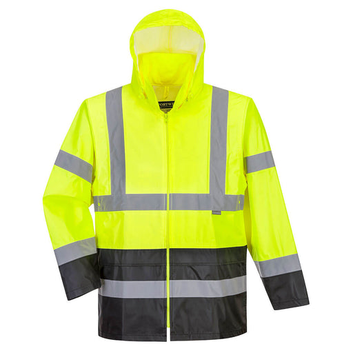 Hi-Vis Classic Contrast Rain Jacket - Yellow/Black