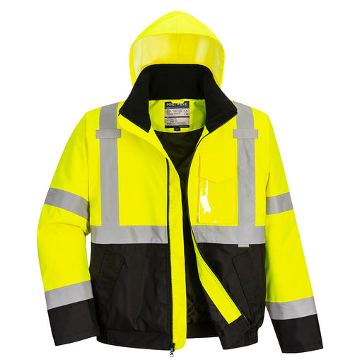 Hi-Vis Two Tone Bomber Jacket - Yellow/Black