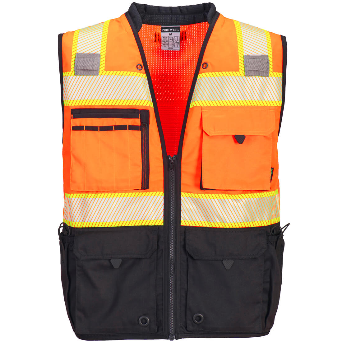 Premium Surveyor Vest - Orange/Black