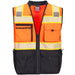 Premium Surveyor Vest - Orange/Black