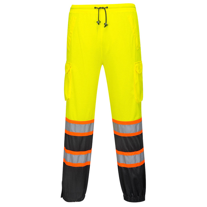 Two-Tone Mesh Overpants - Yellow/Black