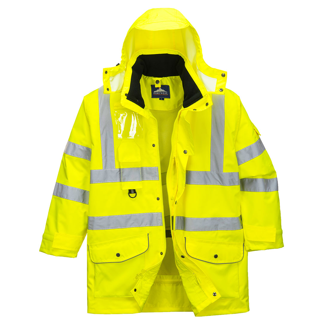 Hi-Vis 7-in-1 Traffic Jacket - Yellow