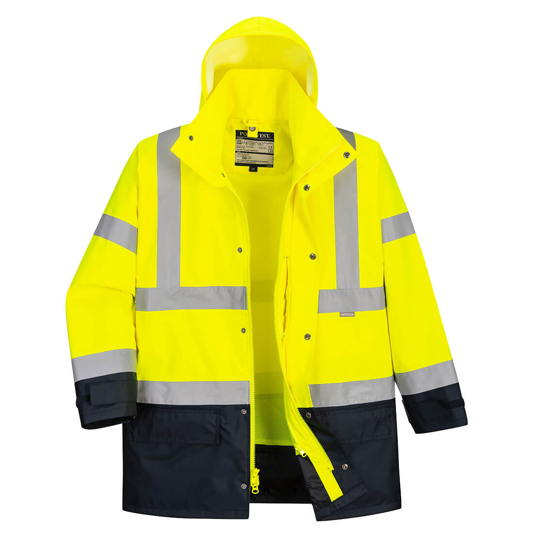 Hi-Vis Executive 5-in-1 Jacket - Yellow/Navy