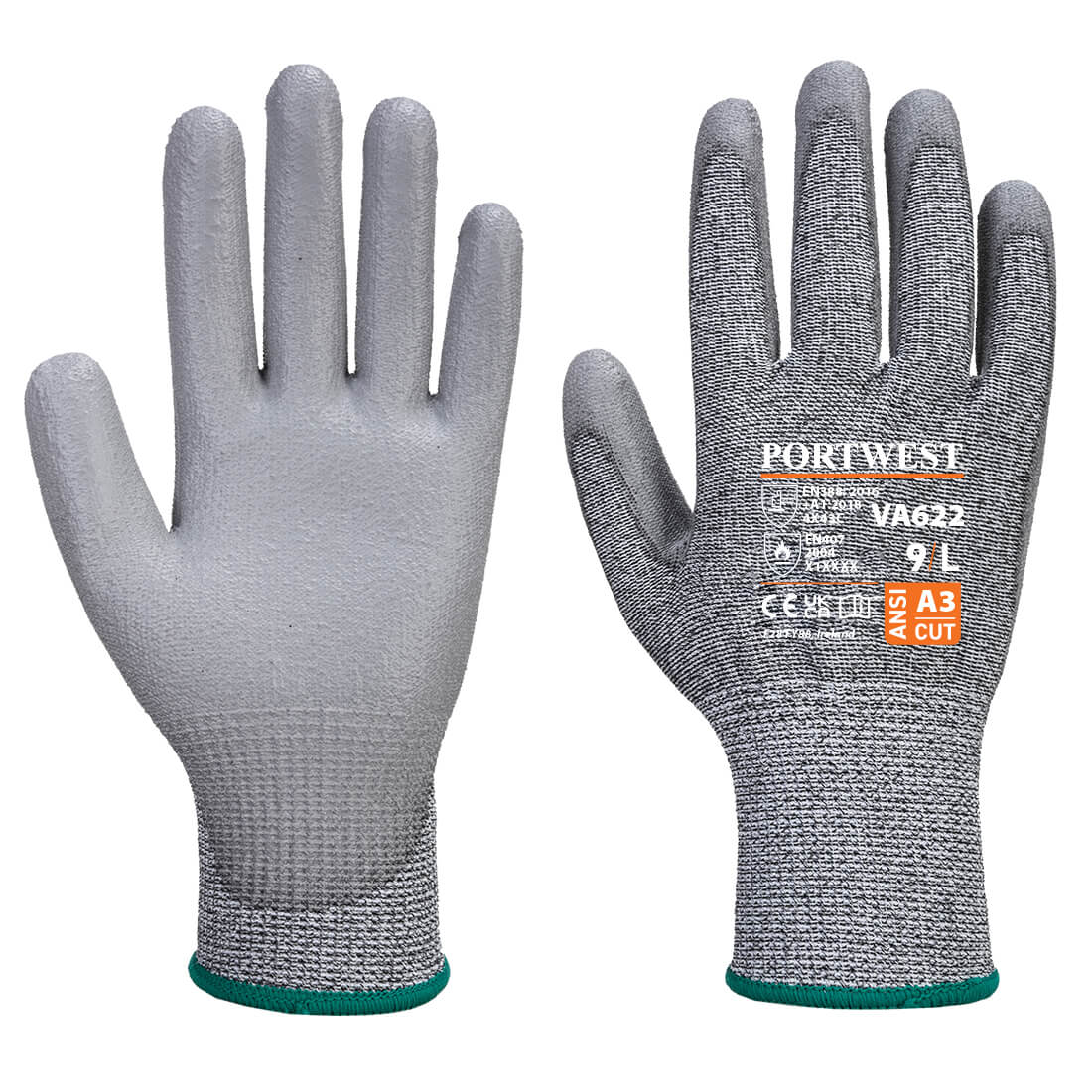 Vending MR Cut PU Palm Glove - Gray